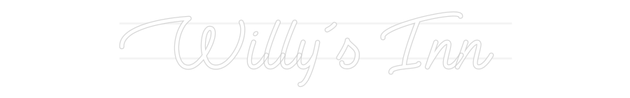 Personalisiertes Neonschild: Willy´s Inn