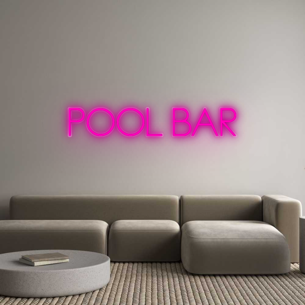 Personalisiertes Neonschild: POOL BAR