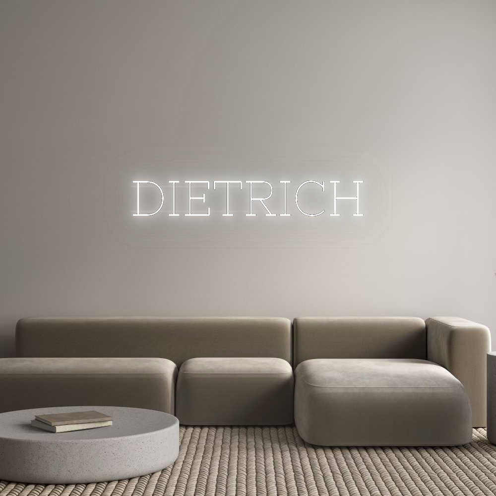 Personalisiertes Neonschild: DIETRICH