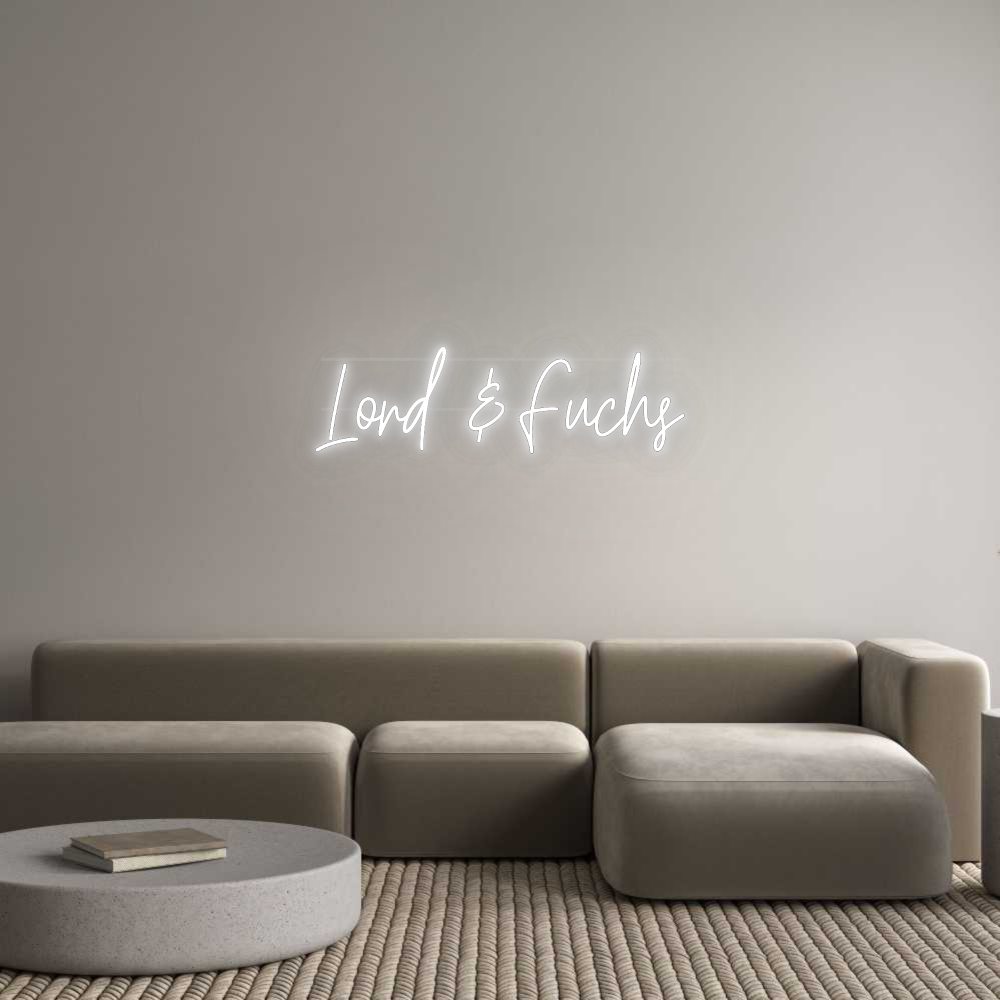 Personalisiertes Neonschild: Lord & Fuchs