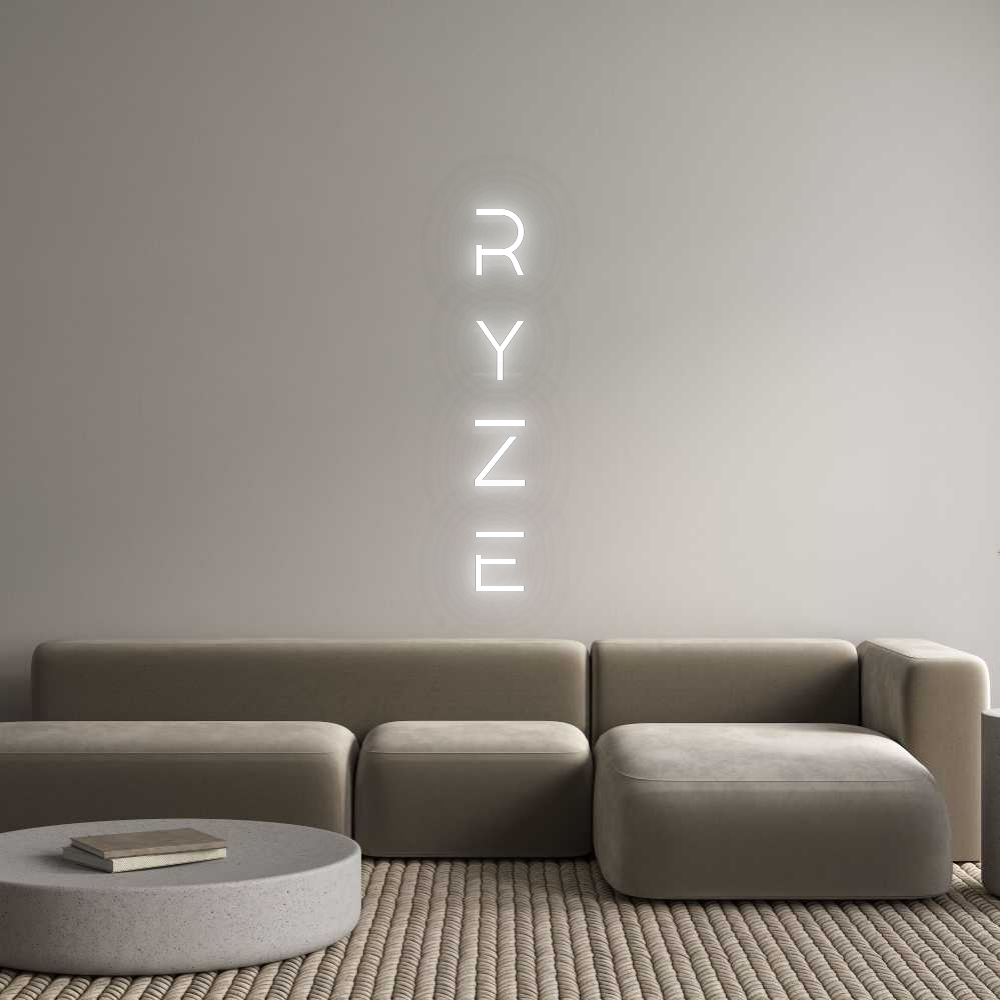 Personalisiertes Neonschild: R
y
Z
e