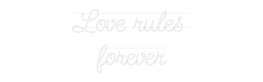 Personalisiertes Neonschild: Love rules 
...