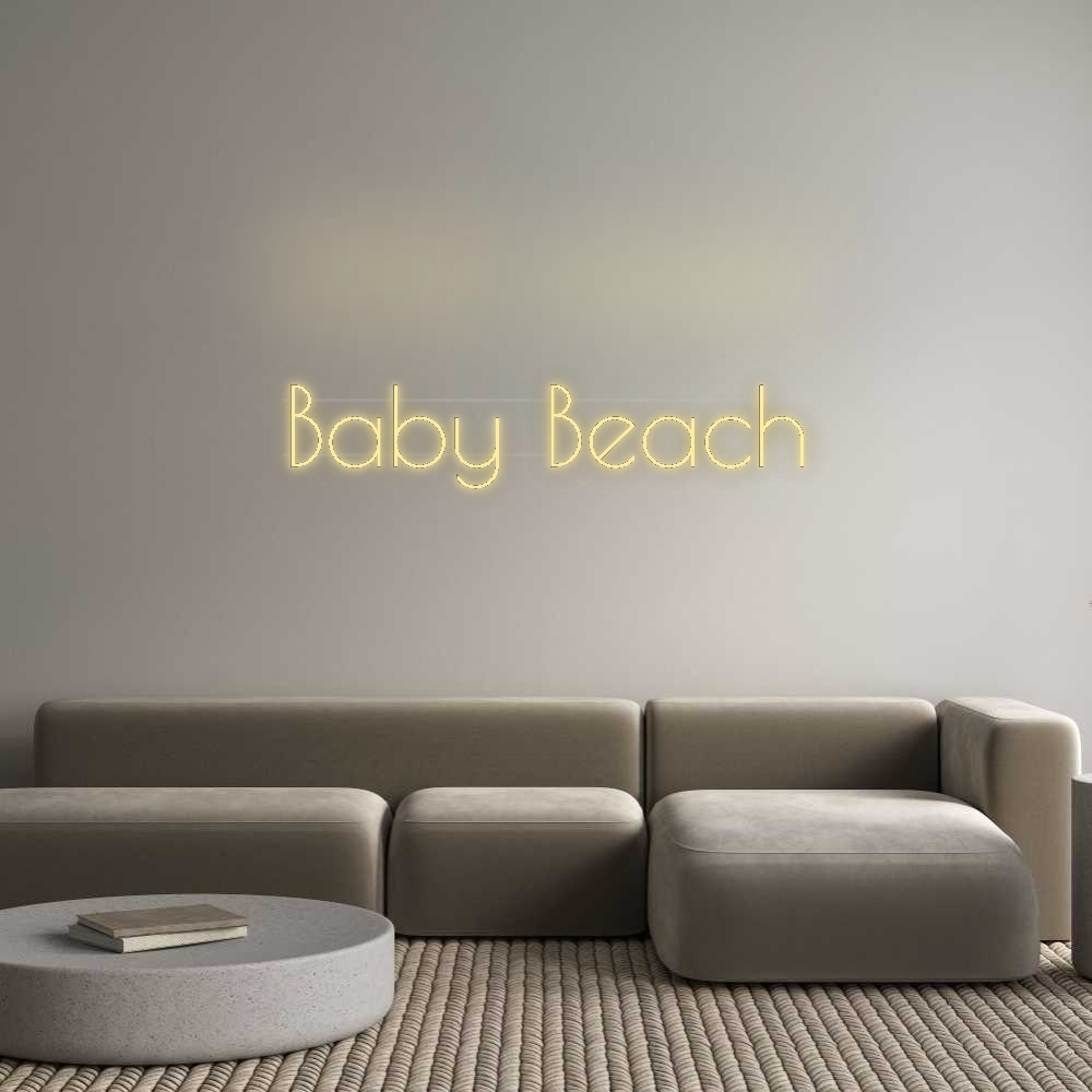 Personalisiertes Neonschild: Baby Beach