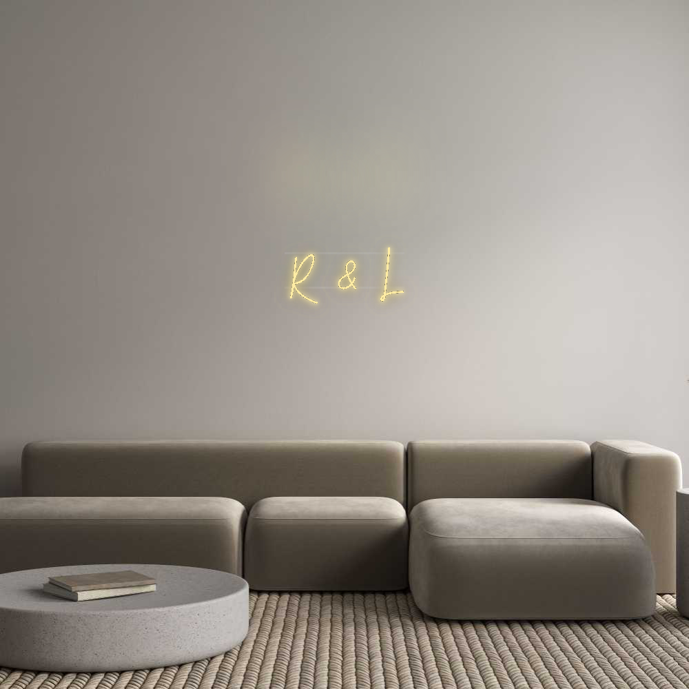 Personalisiertes Neonschild: R & L