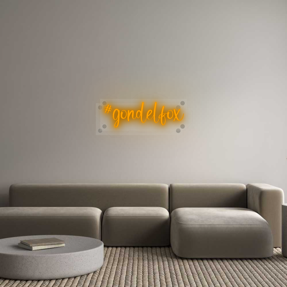 Personalisiertes Neonschild: #gondelfox