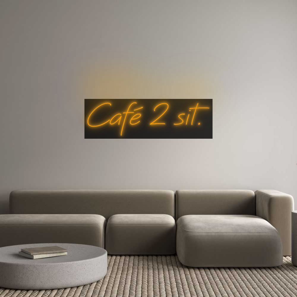 Personalisiertes Neonschild: Café 2 sit.