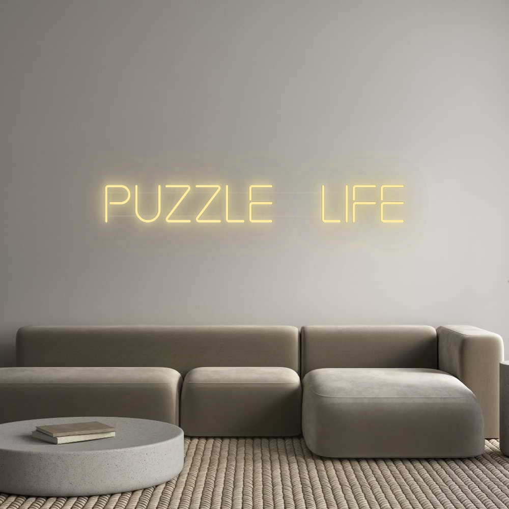 Personalisiertes Neonschild: puzzle  life