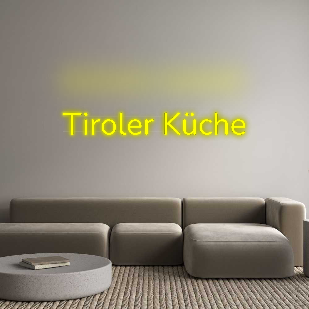 Personalisiertes Neonschild: Tiroler Küche