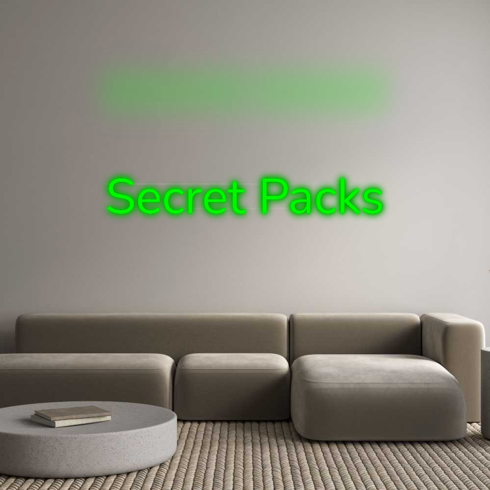 Personalisiertes Neonschild: Secret Packs