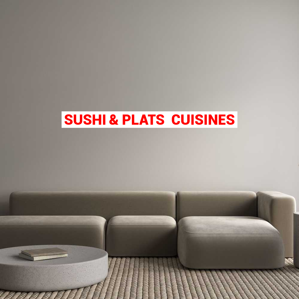 Custom Sign: SUSHI &amp; PLATS...