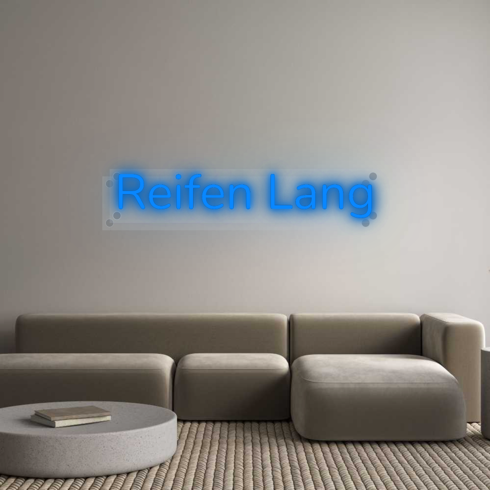 Personalisiertes Neonschild: Reifen Lang