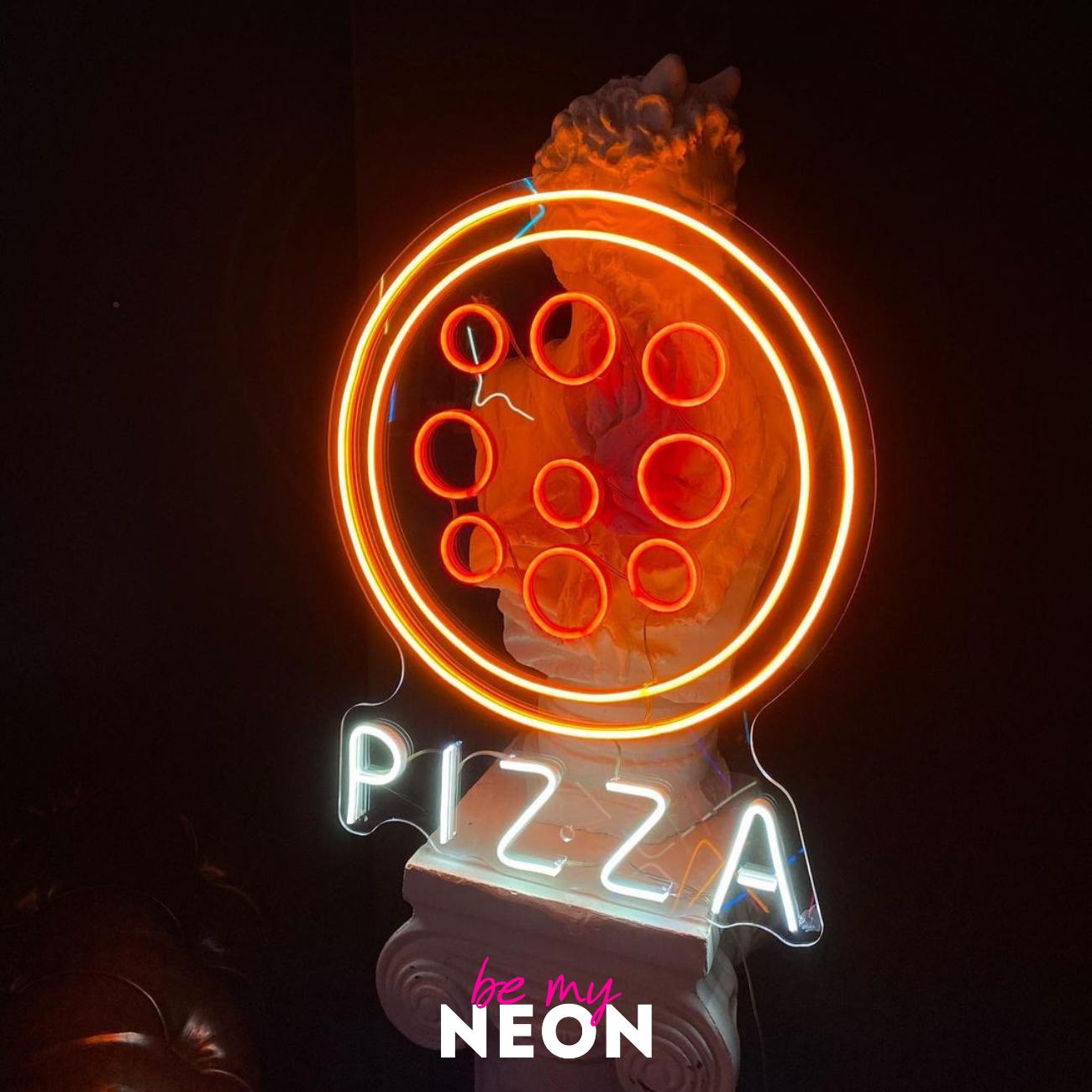 "PIZZA RUND" LED Neonschild
