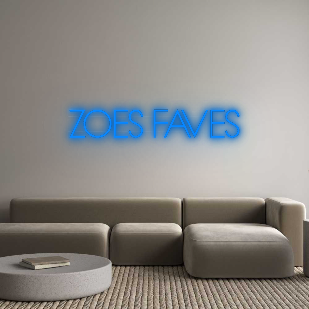 Personalisiertes Neonschild: ZOES FAVES