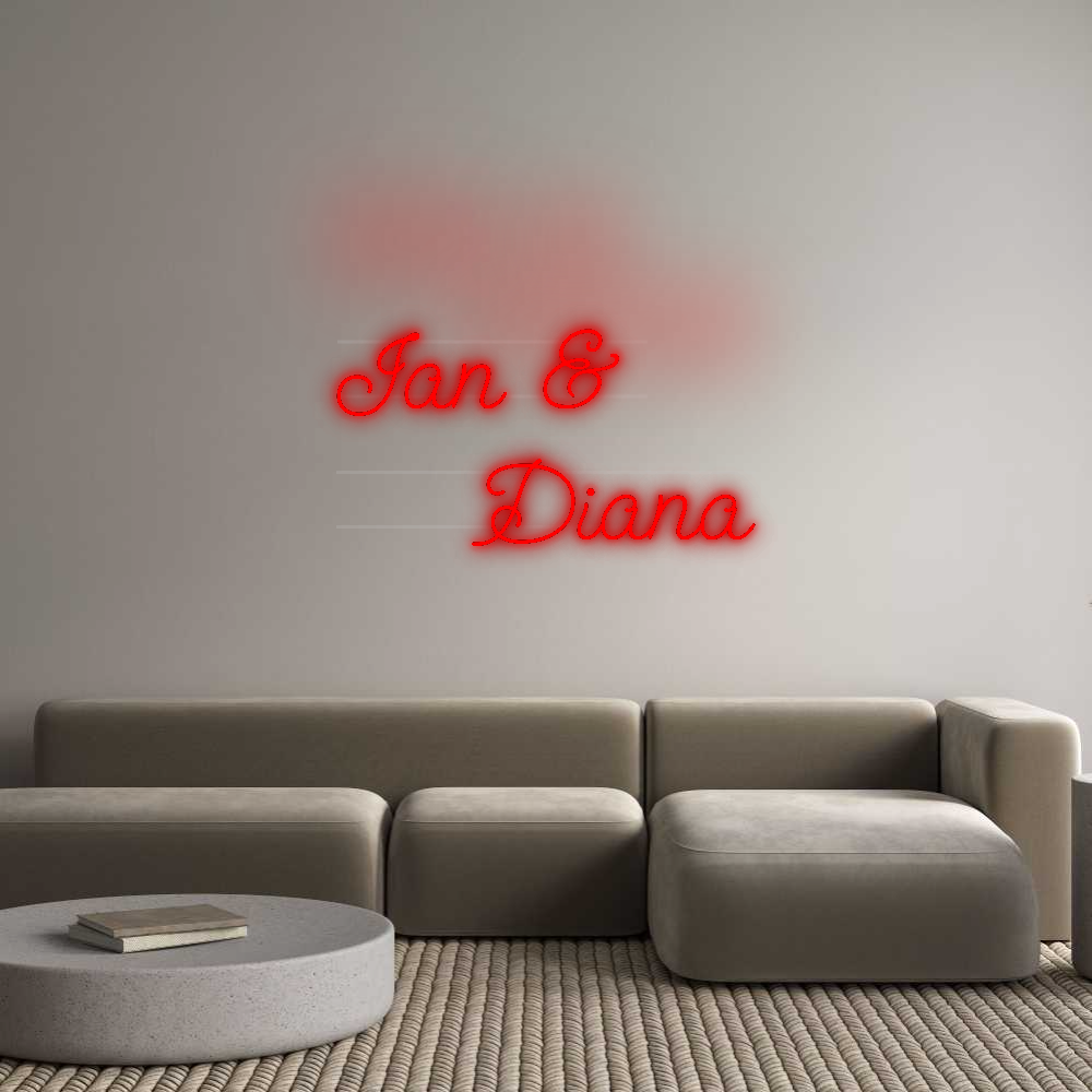 Personalisiertes Neonschild: Jan & 
     ...