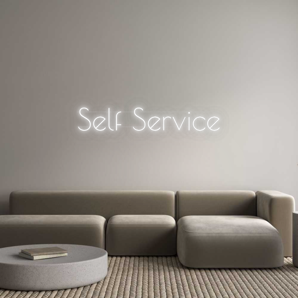 Personalisiertes Neonschild: Self Service