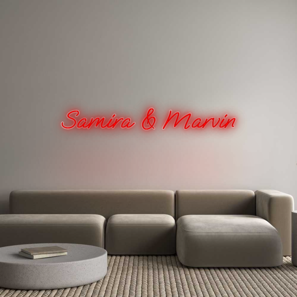 Personalisiertes Neonschild: Samira & Marvin