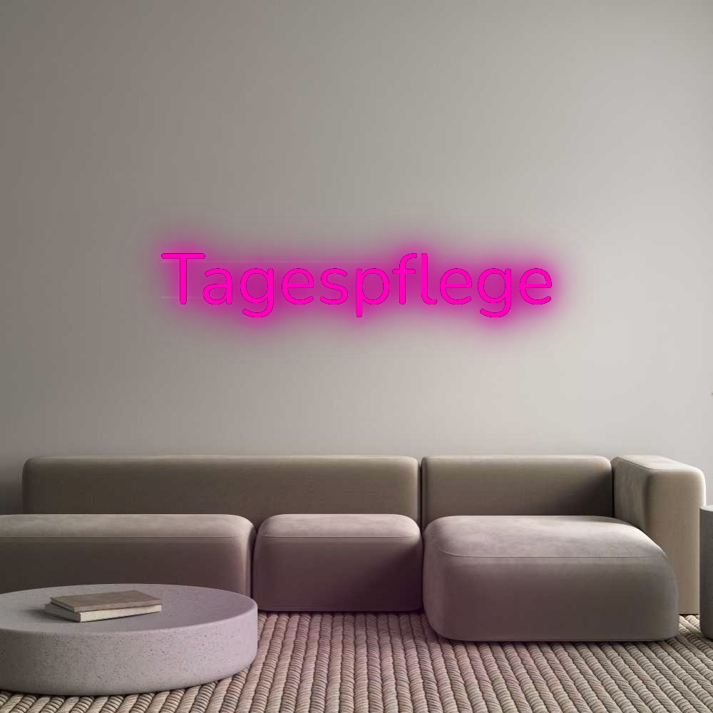 Personalisiertes Neonschild: Tagespflege