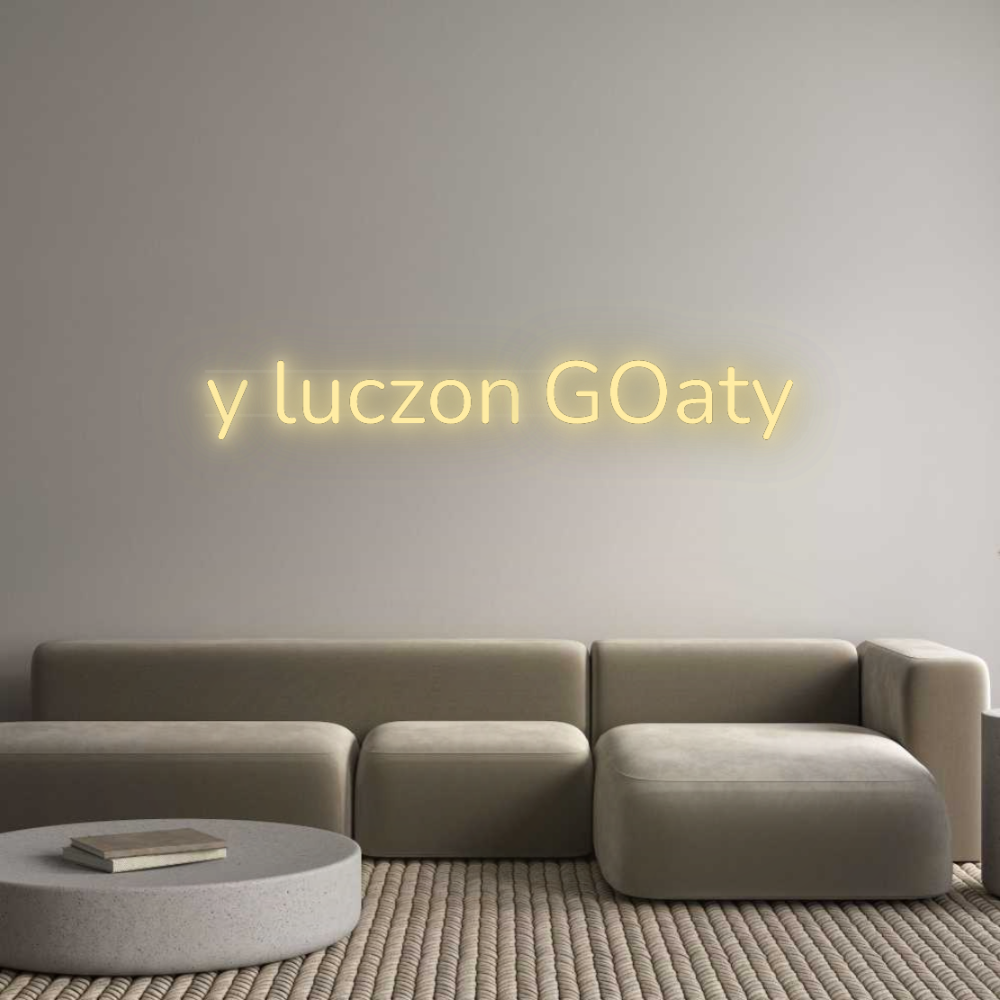 Personalisiertes Neonschild: y luczon GOaty