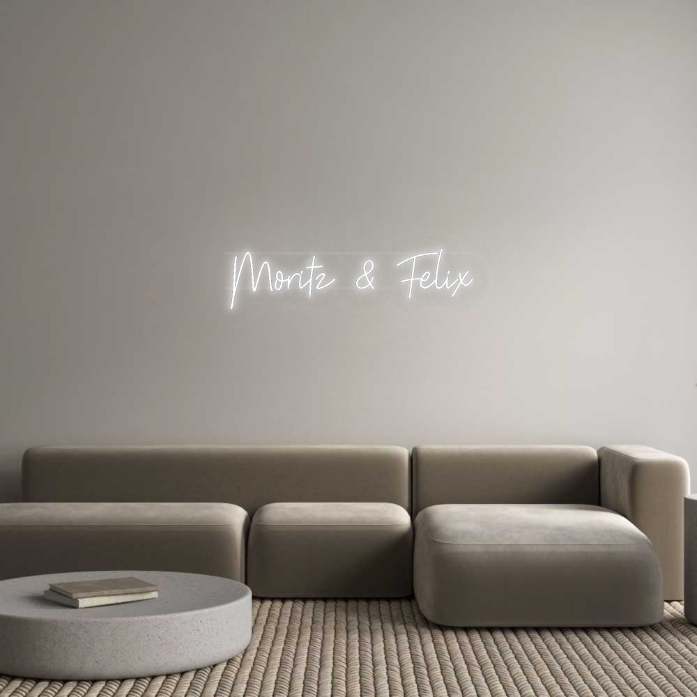 Personalisiertes Neonschild: Moritz & Felix