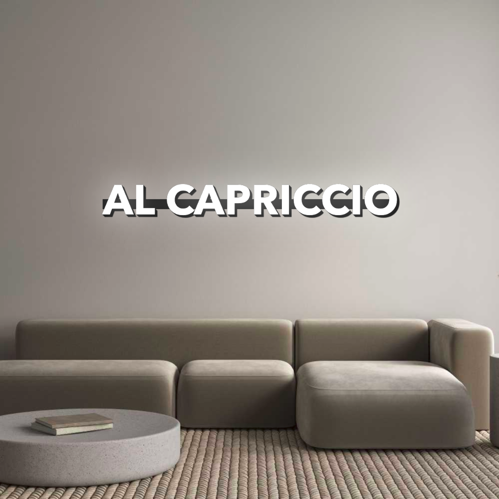 Personalisierte Leuchtreklame: AL CAPRICCIO