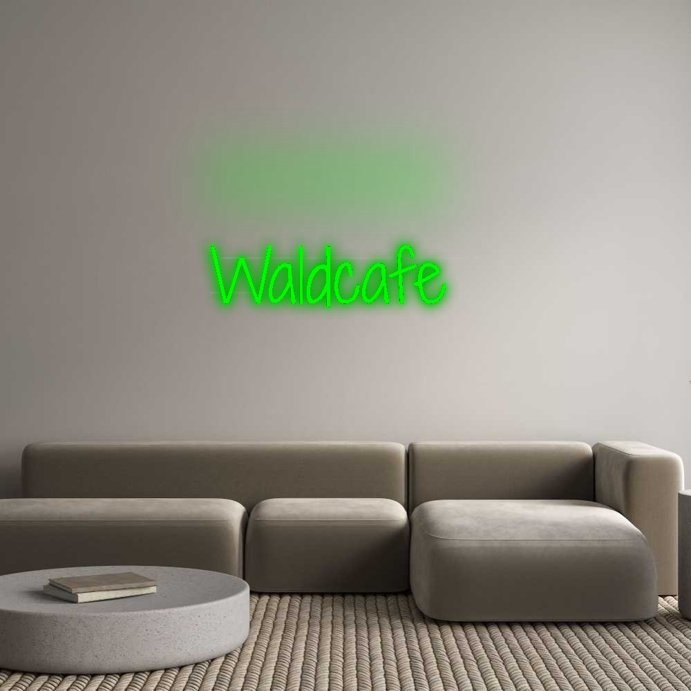 Personalisiertes Neonschild: Waldcafe