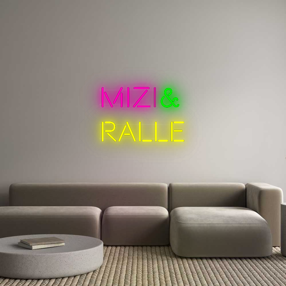 Personalisiertes Neonschild: MIZI &
RALLE