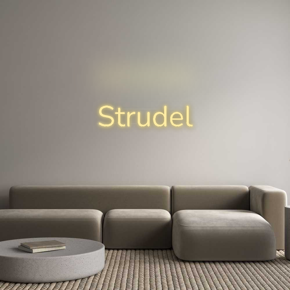 Personalisiertes Neonschild: Strudel