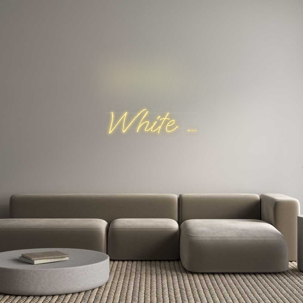 Personalisiertes Neonschild: White …