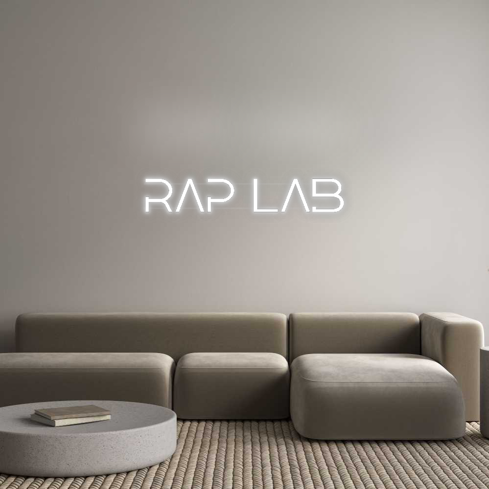 Personalisiertes Neonschild: rap lab