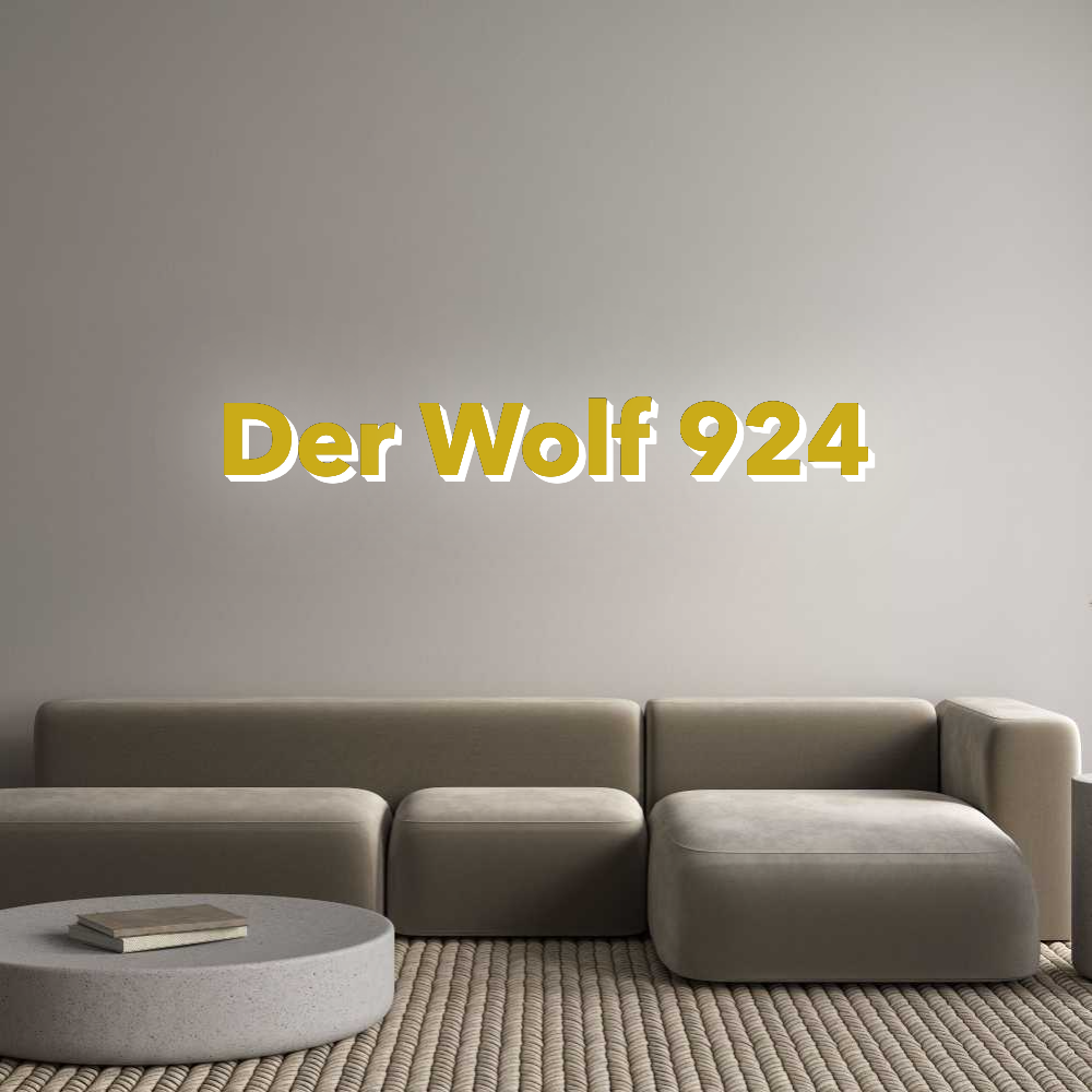 Personalisierte Leuchtreklame: Der Wolf 924