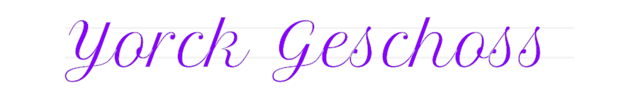 Personalisiertes Neonschild: Yorck Geschoss