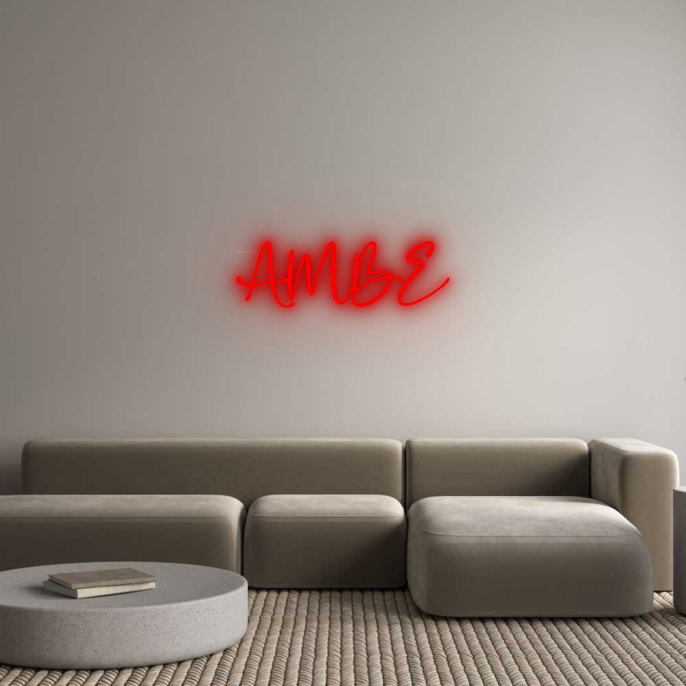 Personalisiertes Neonschild: AMBE