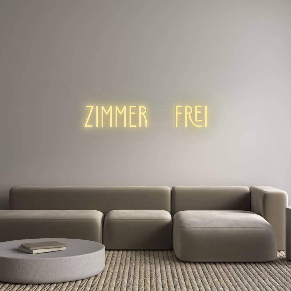 Personalisiertes Neonschild: Zimmer   FREI