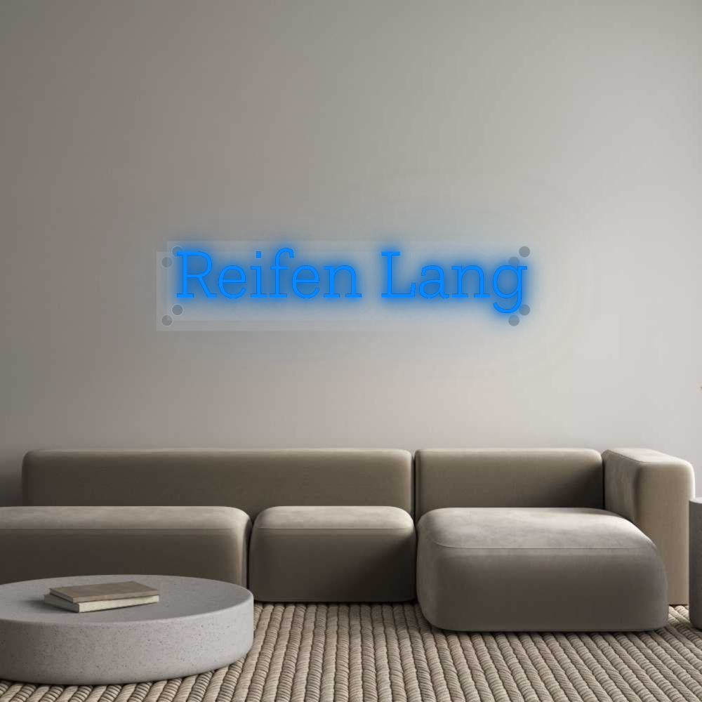 Personalisiertes Neonschild: Reifen Lang