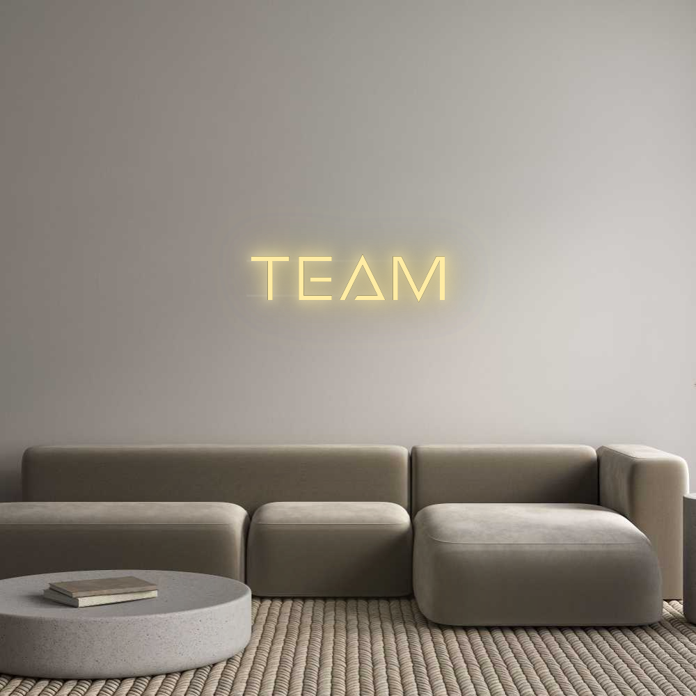 Personalisiertes Neonschild: Team