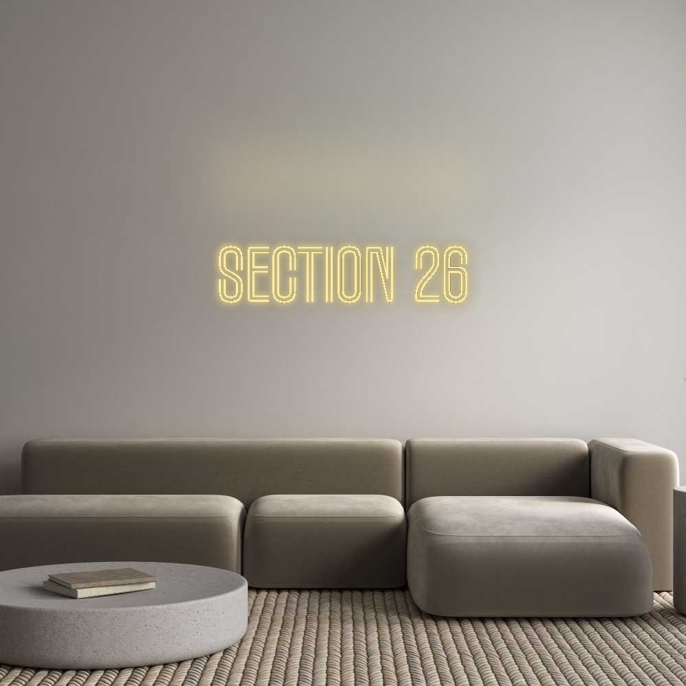 Personalisiertes Neonschild: SECTION 26