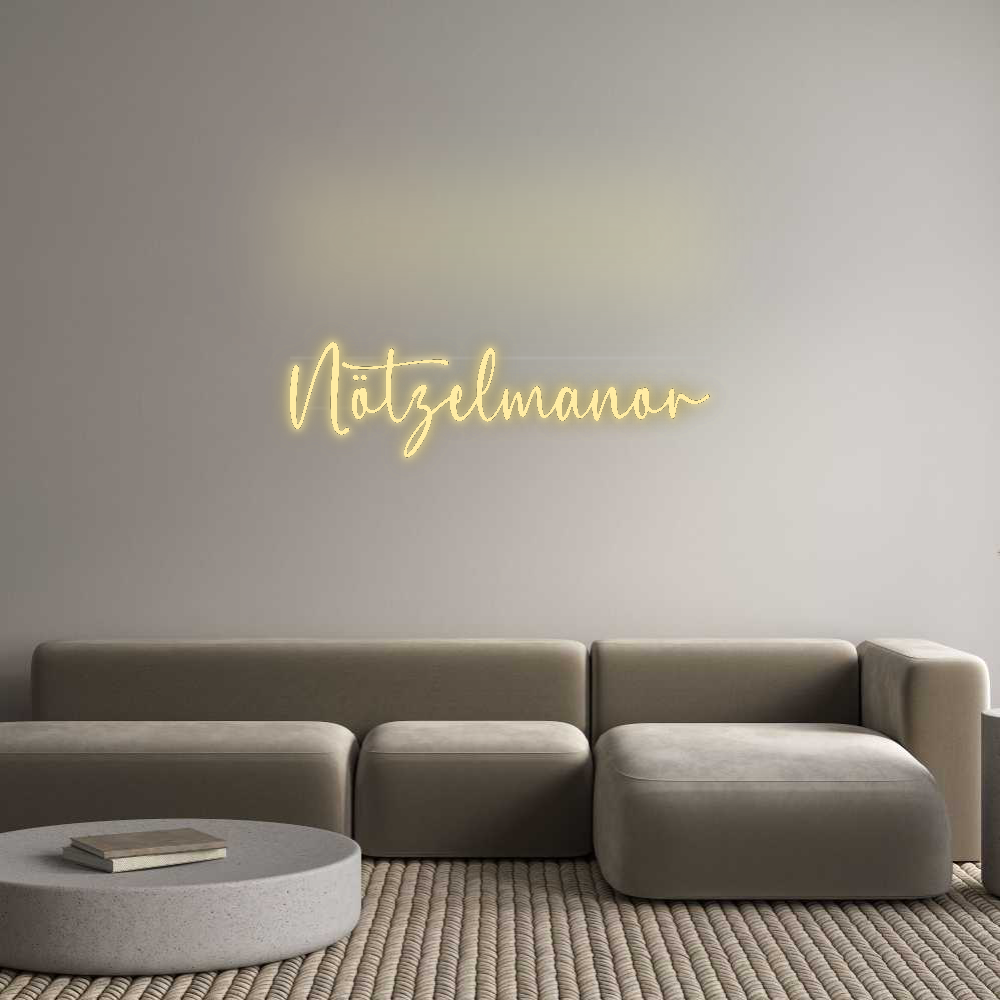 Personalisiertes Neonschild: Nötzelmanor