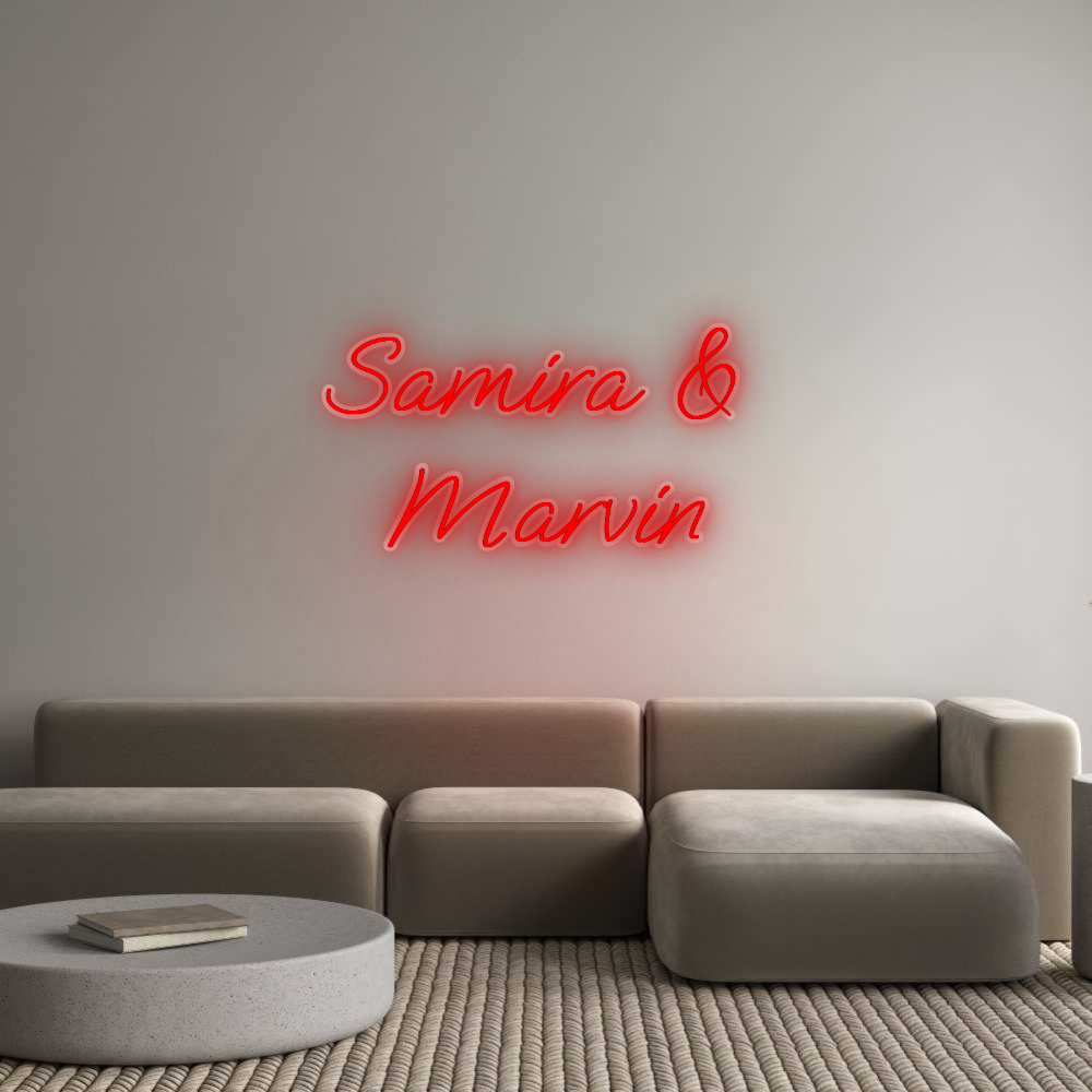 Personalisiertes Neonschild: Samira & 
Ma...