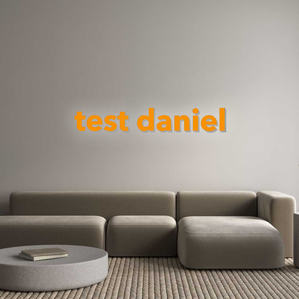 Personalisierte Leuchtreklame: test daniel