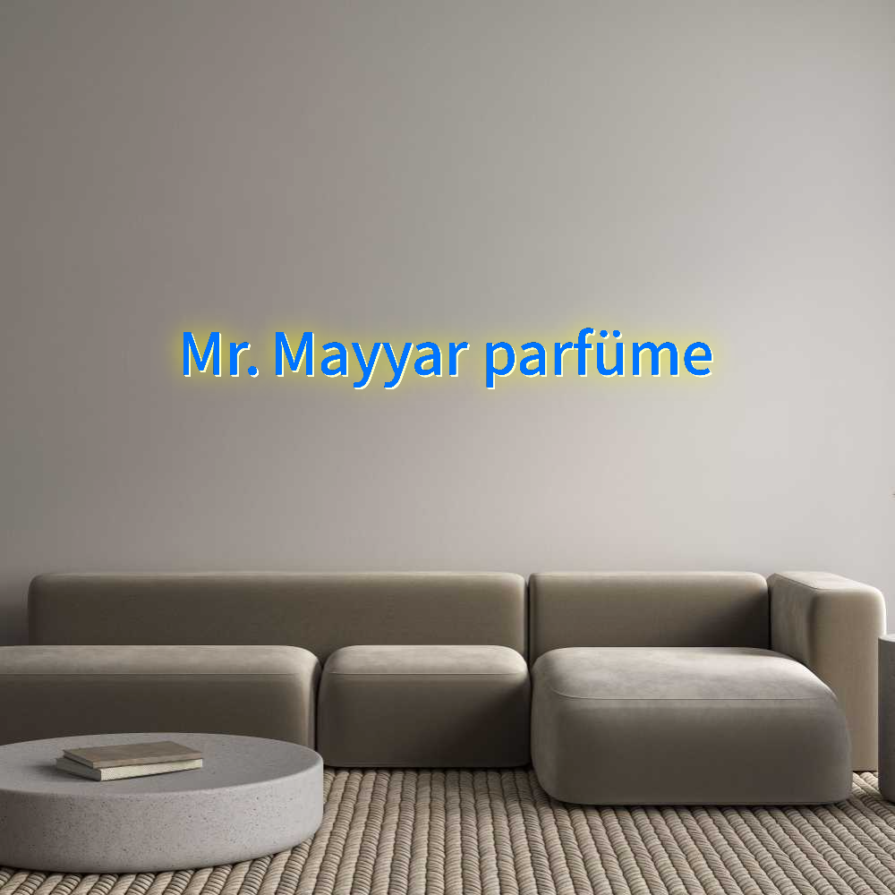 Personalisierte Leuchtreklame: Mr. Mayyar pa...