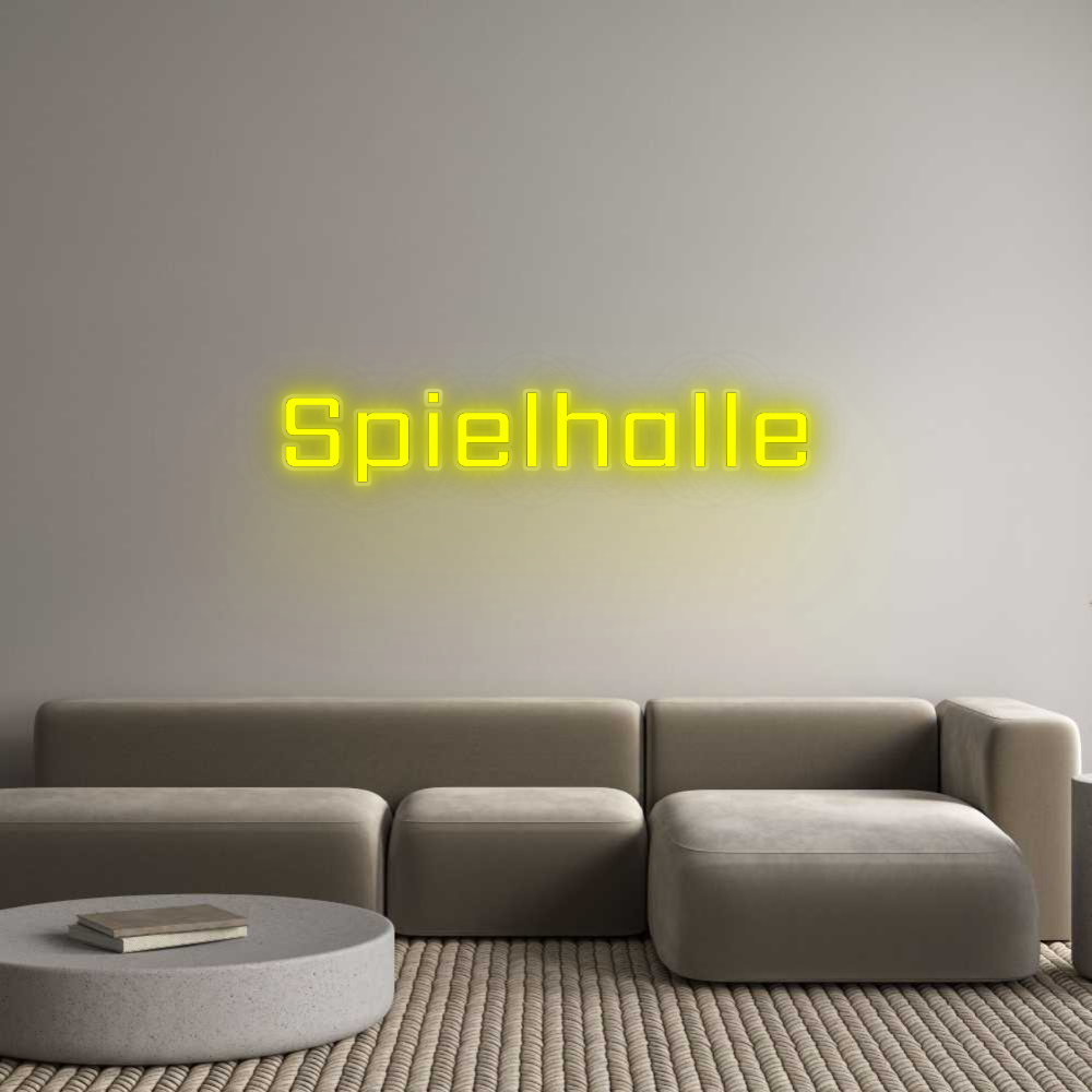 Personalisiertes Neonschild: Spielhalle