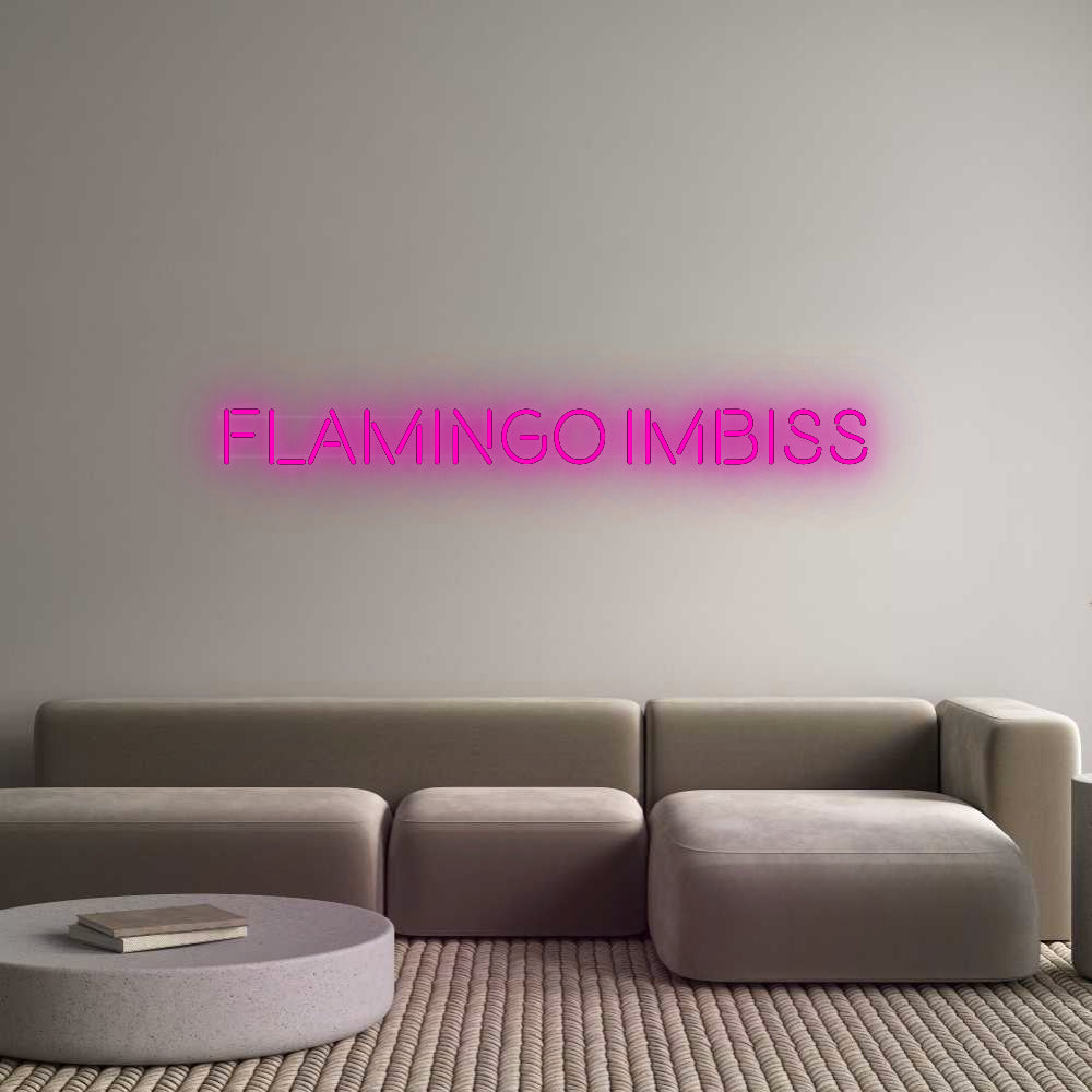 Custom Neon: Flamingo Snack Bar