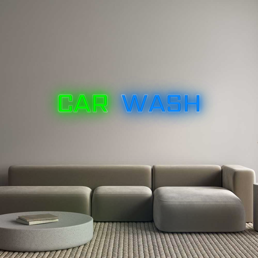 Personalisiertes Neonschild: CAR  WASH