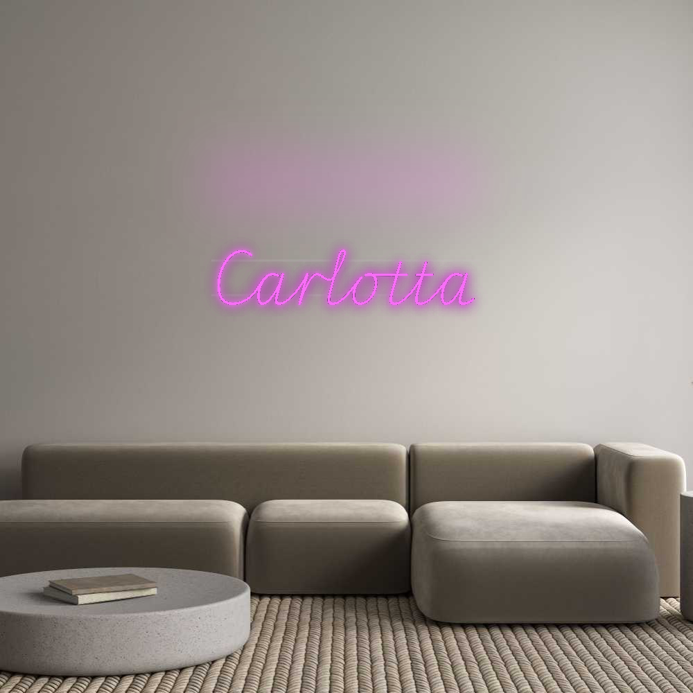 Personalisiertes Neonschild: Carlotta