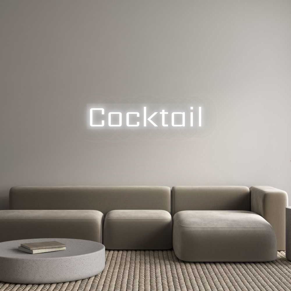 Personalisiertes Neonschild: Cocktail