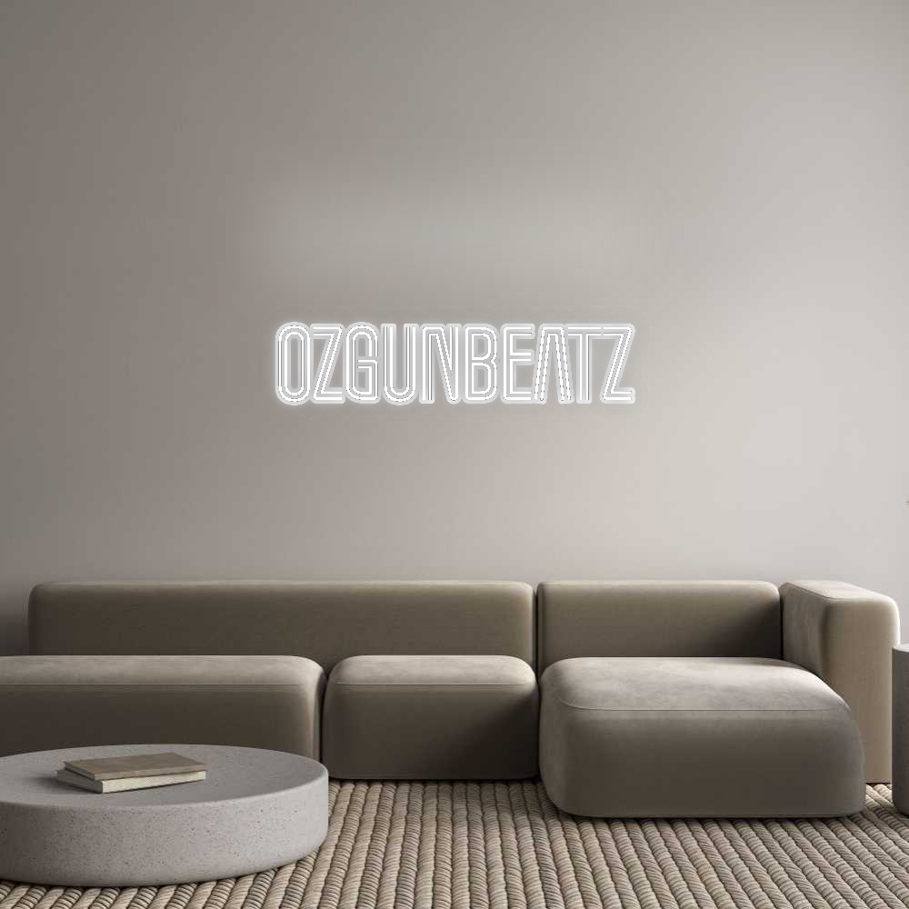 Personalisiertes Neonschild: OZGUNBEATZ