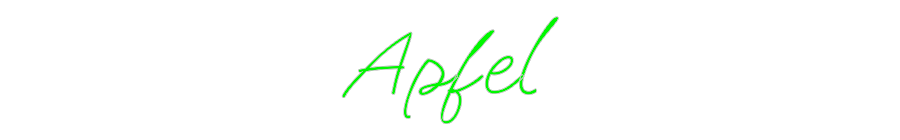 Personalisiertes Neonschild: Apfel