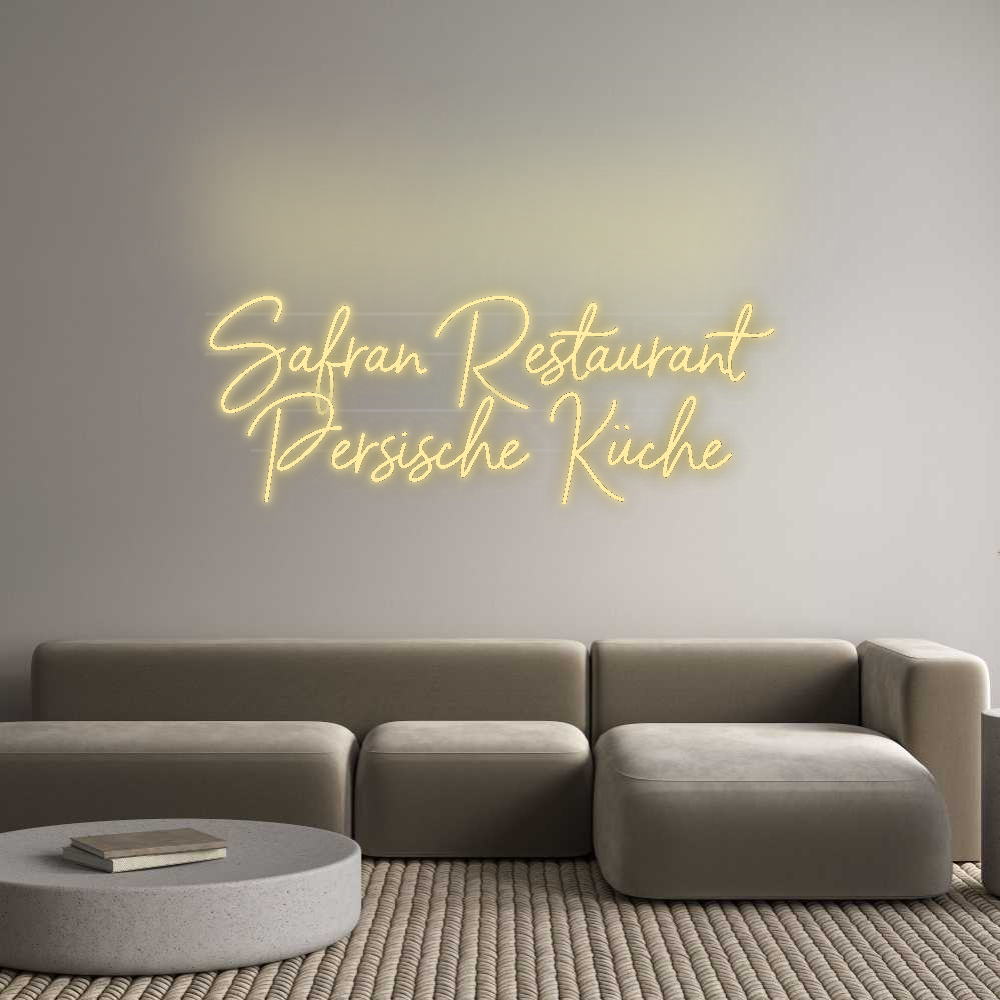 Personalisiertes Neonschild: Safran Restau...