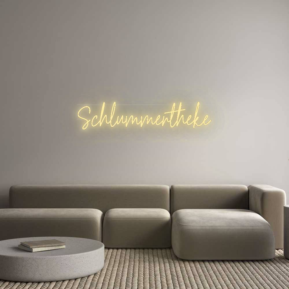 Personalisiertes Neonschild: Schlummertheke