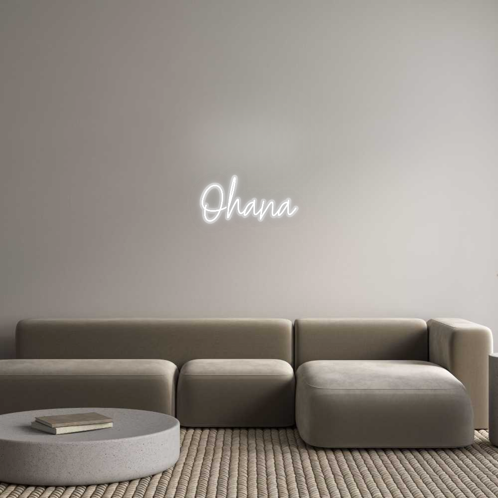 Personalisiertes Neonschild: Ohana